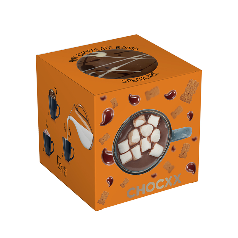 Magic Choco Bomb voor een romige, warme chocolademelk met feestelijke marshmallows.