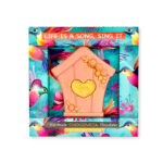 Premium chocolate gift in festive packaging by Choconista: Bird house - Life is a song, sing it! This Instagrammable piece of art will stand out in your store.