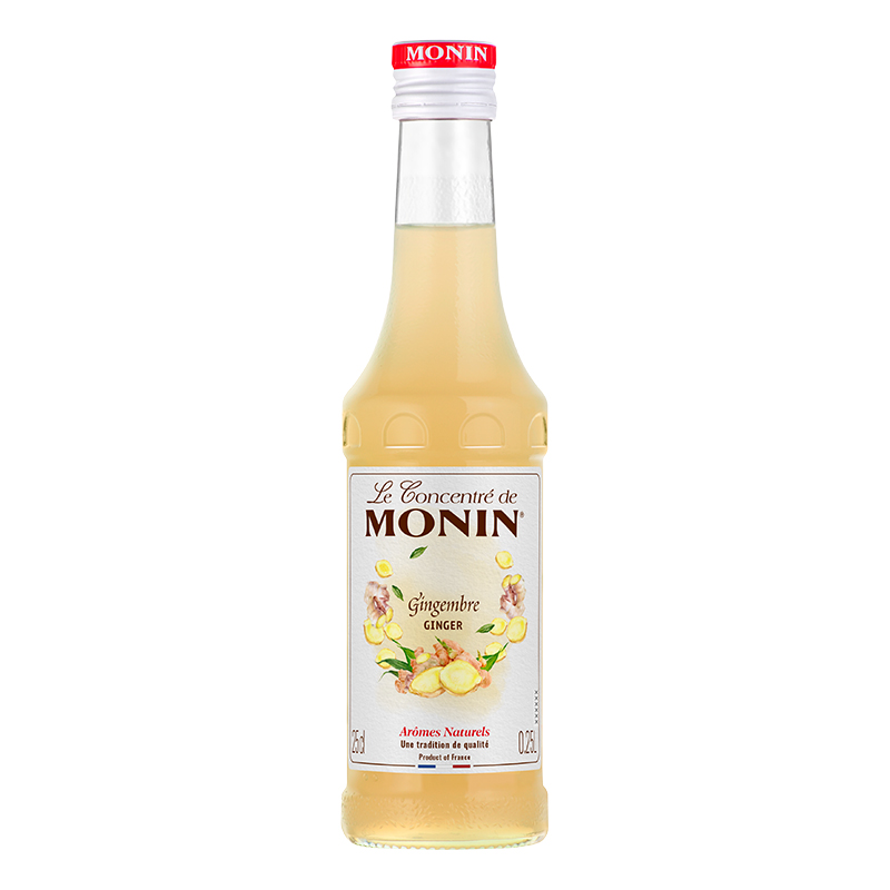 Fris, pittig en veelzijdig: Monin Ginger Concentrate geeft je drankje karakter. Perfect voor cocktails, gemberlimonade of warme thee met een twist.