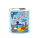 Funky Ouma Seafood Spice enhances fish and seafood without overpowering. Herby, fresh and 100% natural. High in herbs, low in salt.