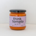 Think Tomato Thyme: tomato sauce with cherry tomatoes and thyme. Creamy, bold and herby. Great with chicken, fish or goat cheese. No additives.